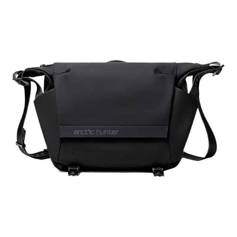 ARCTIC HUNTER Oxford Cloth Messenger Bag Backpack Crossbody Bag Medium Size Men's Black