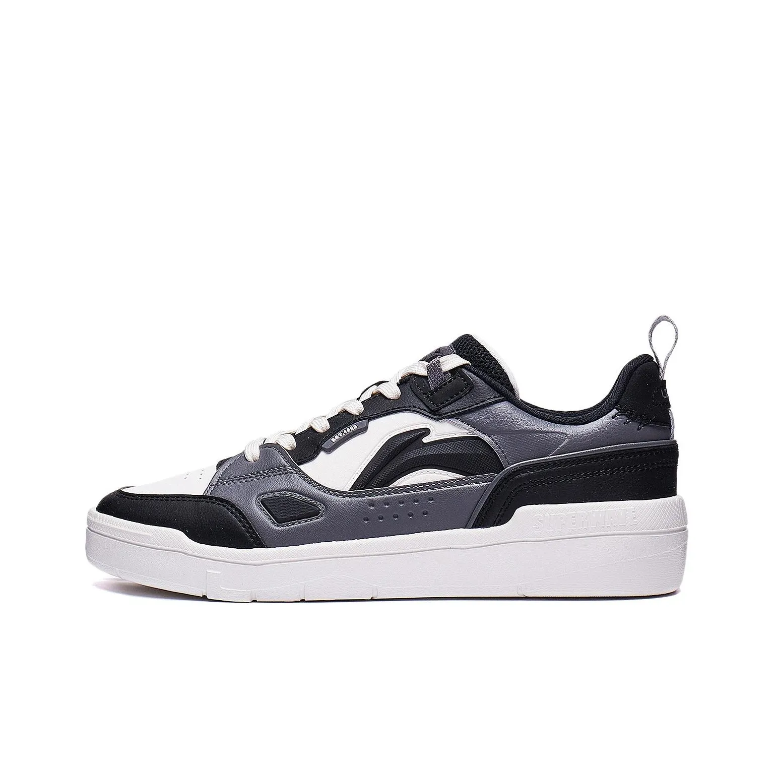 LiNing Common 80s Wear resistant And Lightweight Low Top Skateboard Shoes Men's Black
