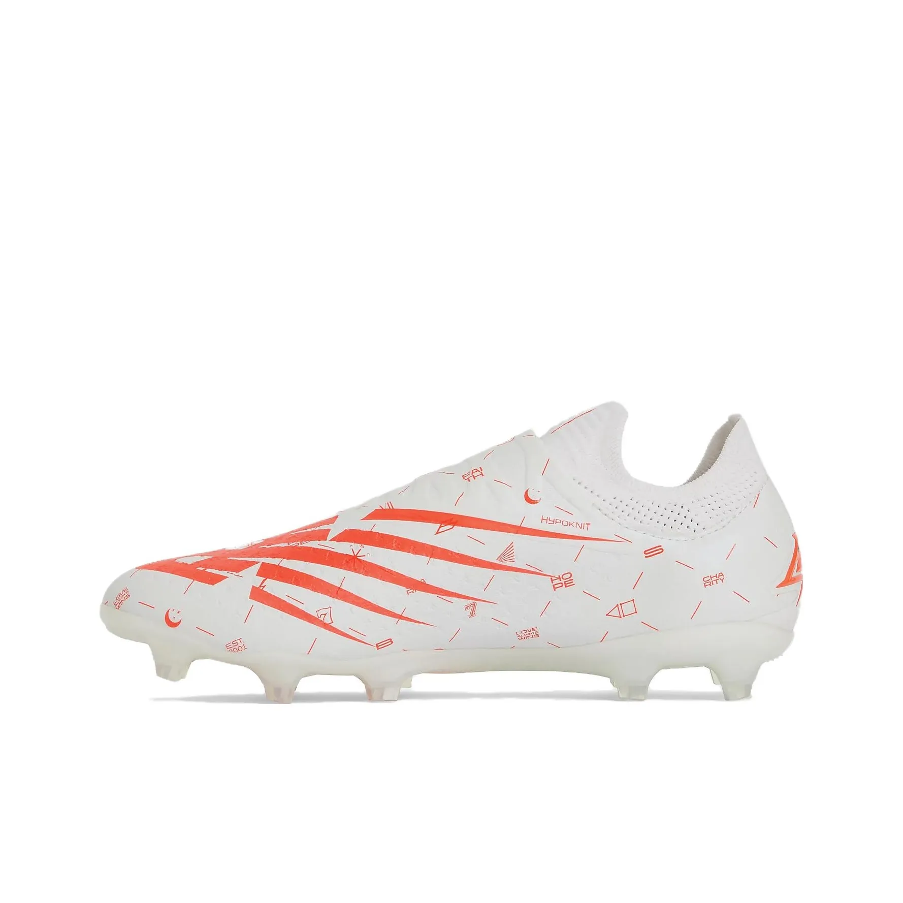 New Balance Furon V7 Pro FG Soccer Shoes Unisex White Red