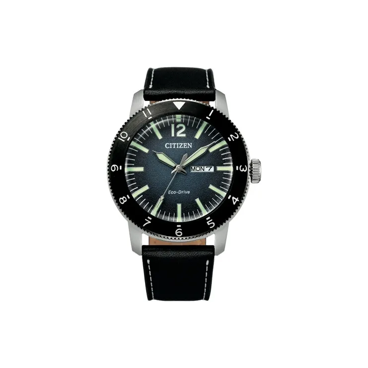 CITIZEN Светильник Кварцевый механизм Мужские часы Ecology Drive Collection 43,5мм*12мм Зеленый