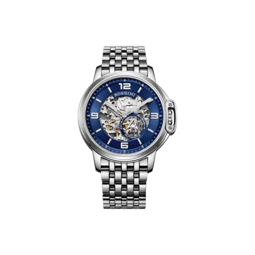 ROSSINI Автоматический Механический Movement Мужские Часы Коллекция Medallion 50,2мм*42мм*11,15мм Синий