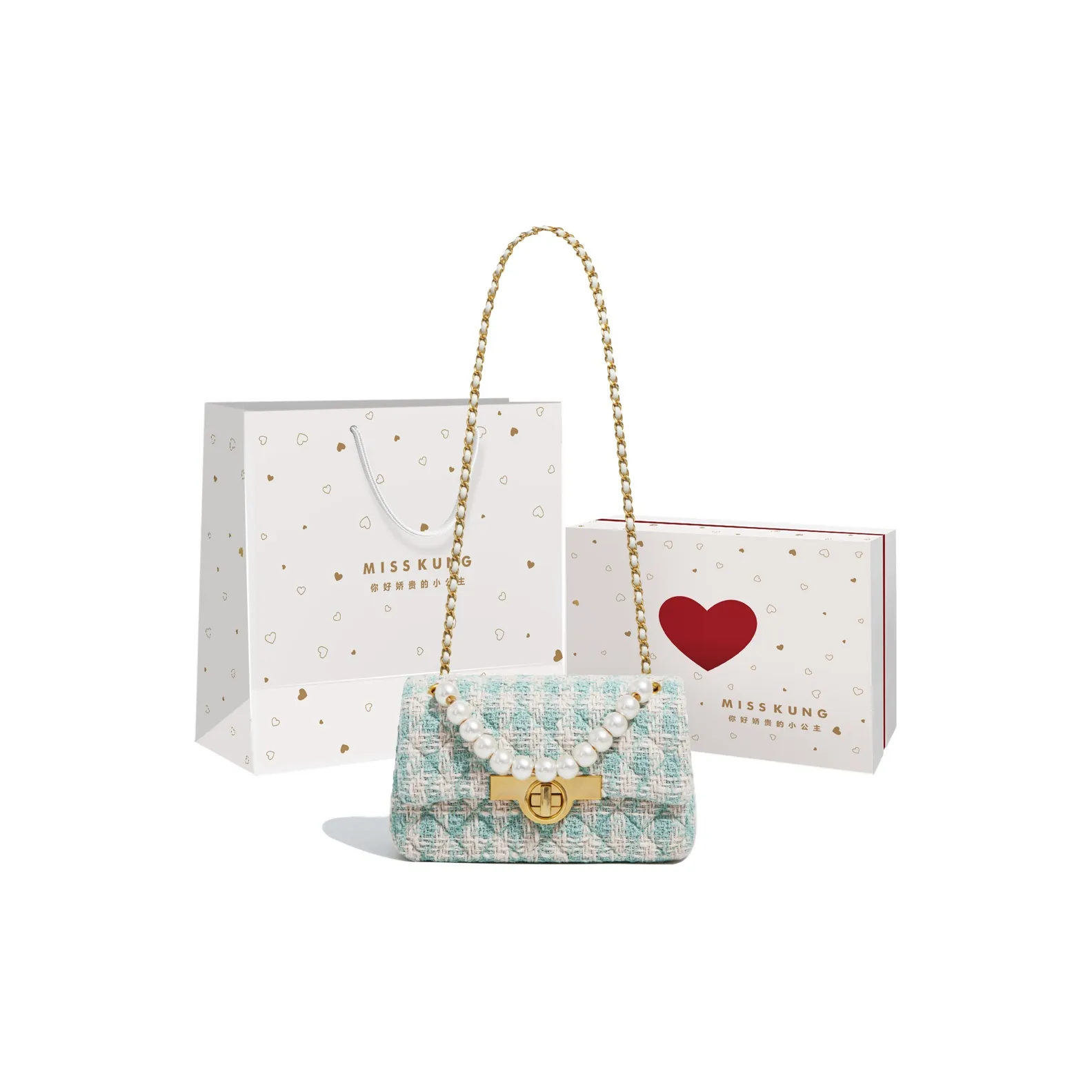 Miss Kung Сумки через плечо Светло-синий Упаковка Женские