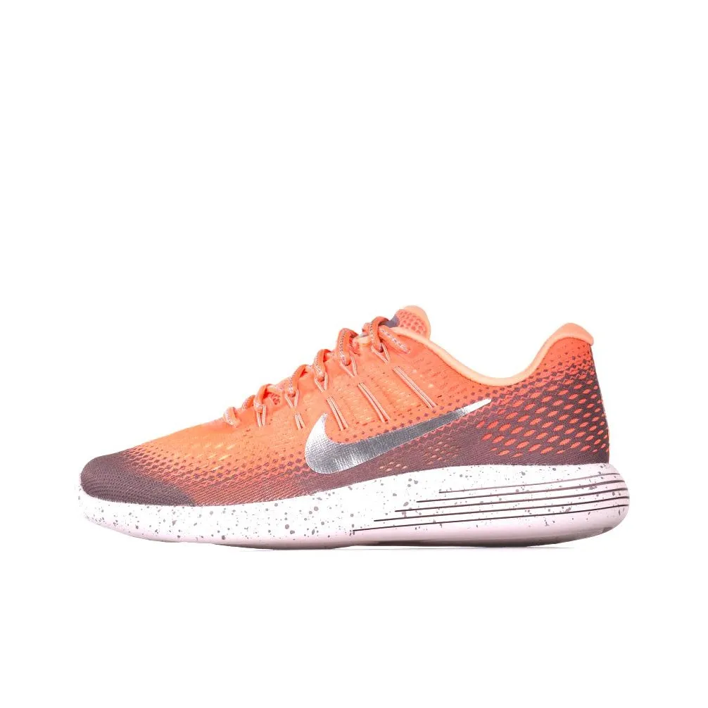 Nike Lunarglide 8 Cushioning Wear Resistant Low Top Running Shoes Women's Orange