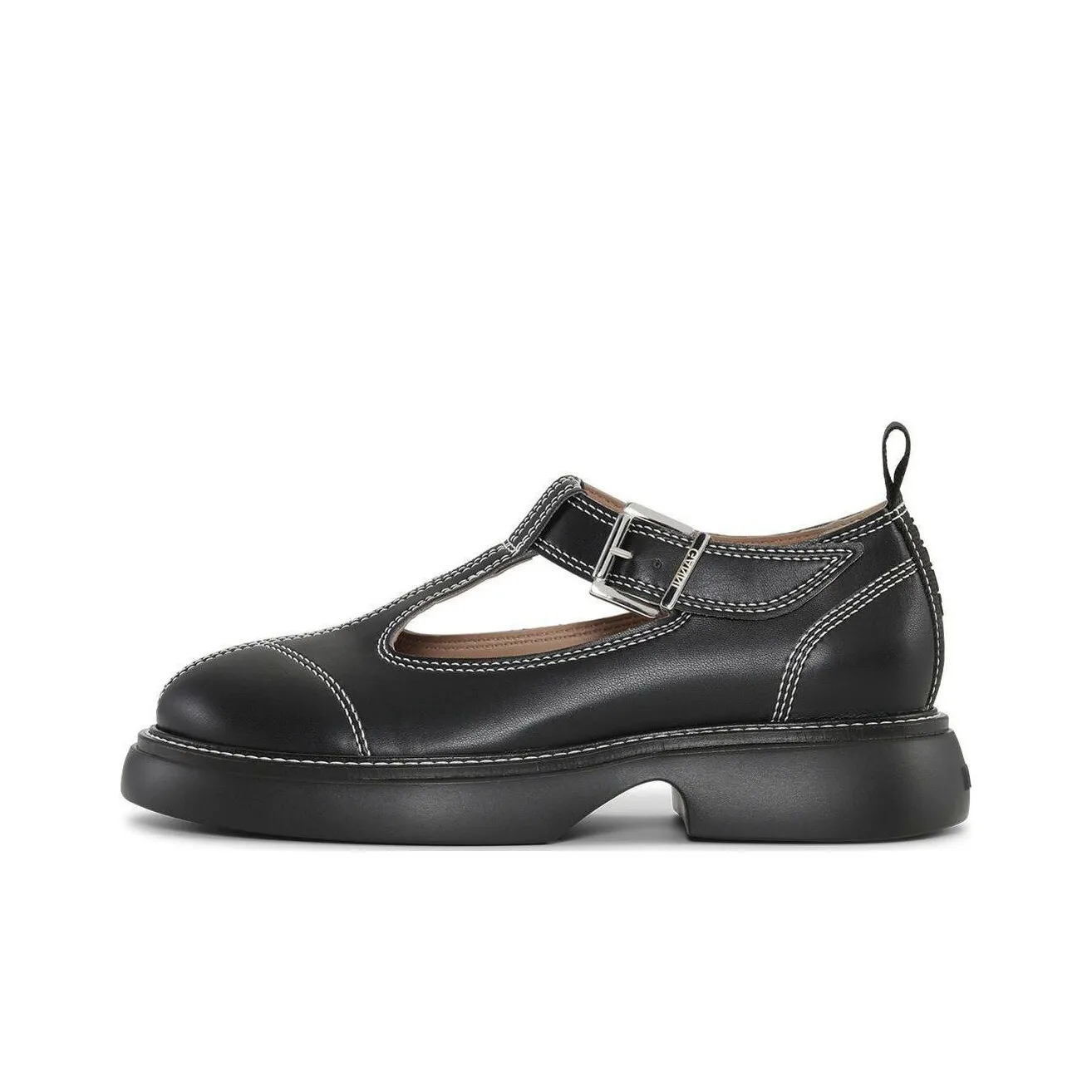 GANNI Mary Jane Cut-out Brogues