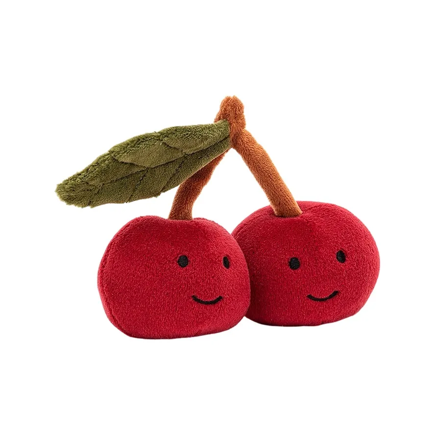JELLYCAT Интересная еда Wonderful Фрукты Вишня Куклы Плюшевая кукла 9 см Длина тела