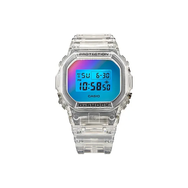 CASIO G Shock Neon Collection Кварцевый механизм Смольный ремешок Часы Мужские Циферблат Синий