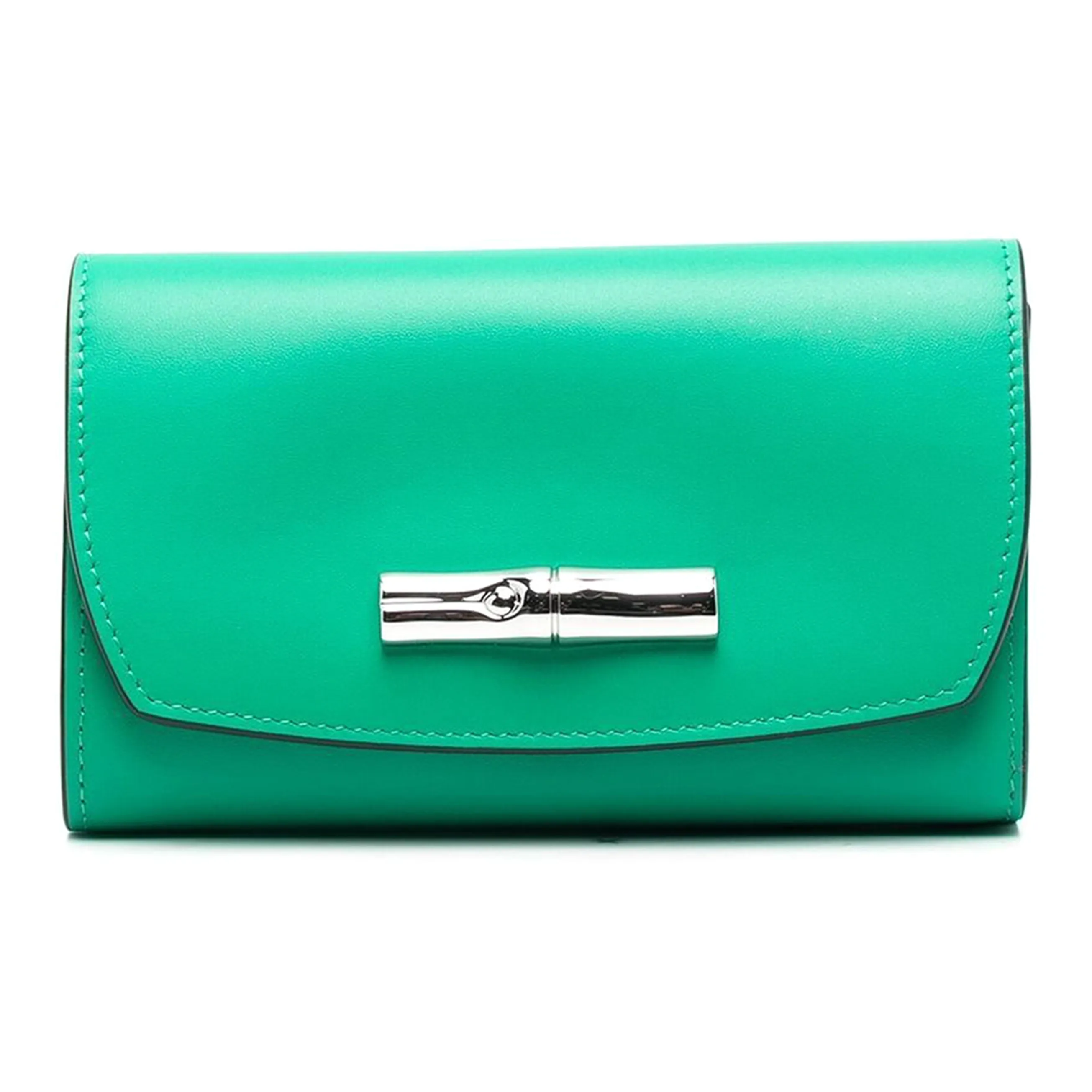 LONGCHAMP Calfskin Wallet Women's Green