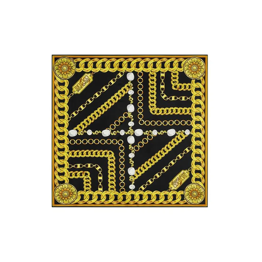 VERSACE JEANS COUTURE Шелковые шарфы Женские Желтые