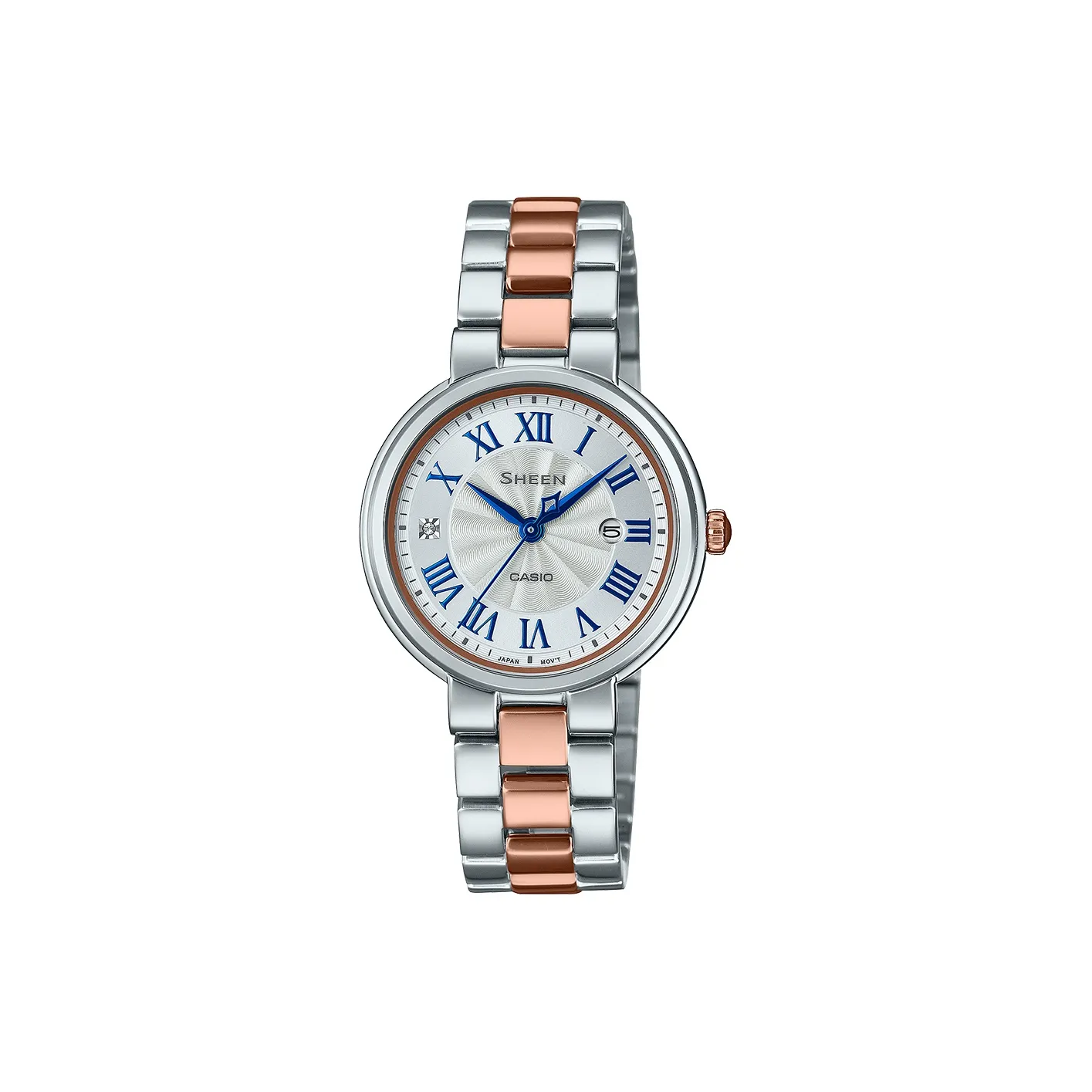 CASIO SHEEN Кварцевый механизм нержавеющая сталь ремешок женские часы белый циферблат SHE 4561SPG 7AUPF