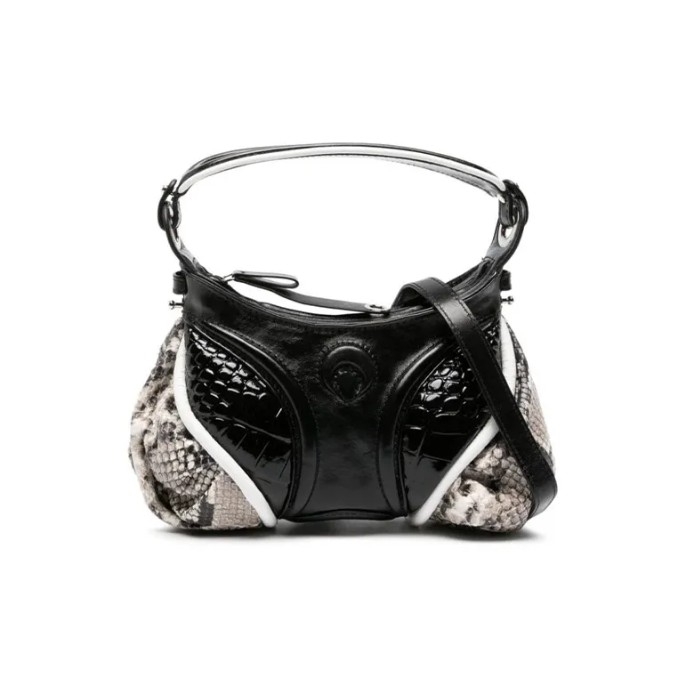 Marine Serre Mini Futura Panelled Embossed Tote Bag