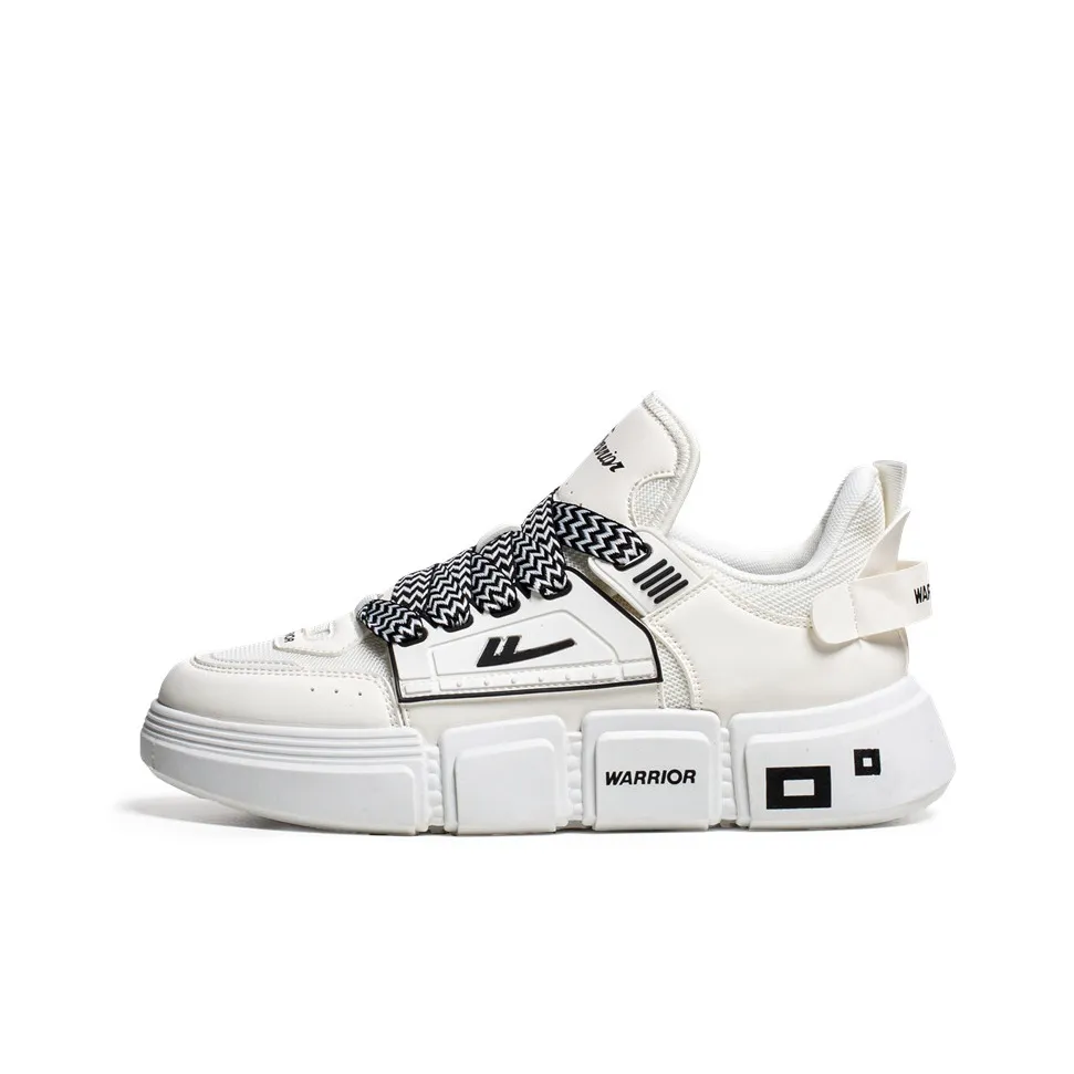 Warrior Slip-resistant Abrasion-resistant Low Top Casual Shoes Men's White Warrior Противоскользящие Износостойкие Низкие Топ Повседневная Обувь Мужская Белая