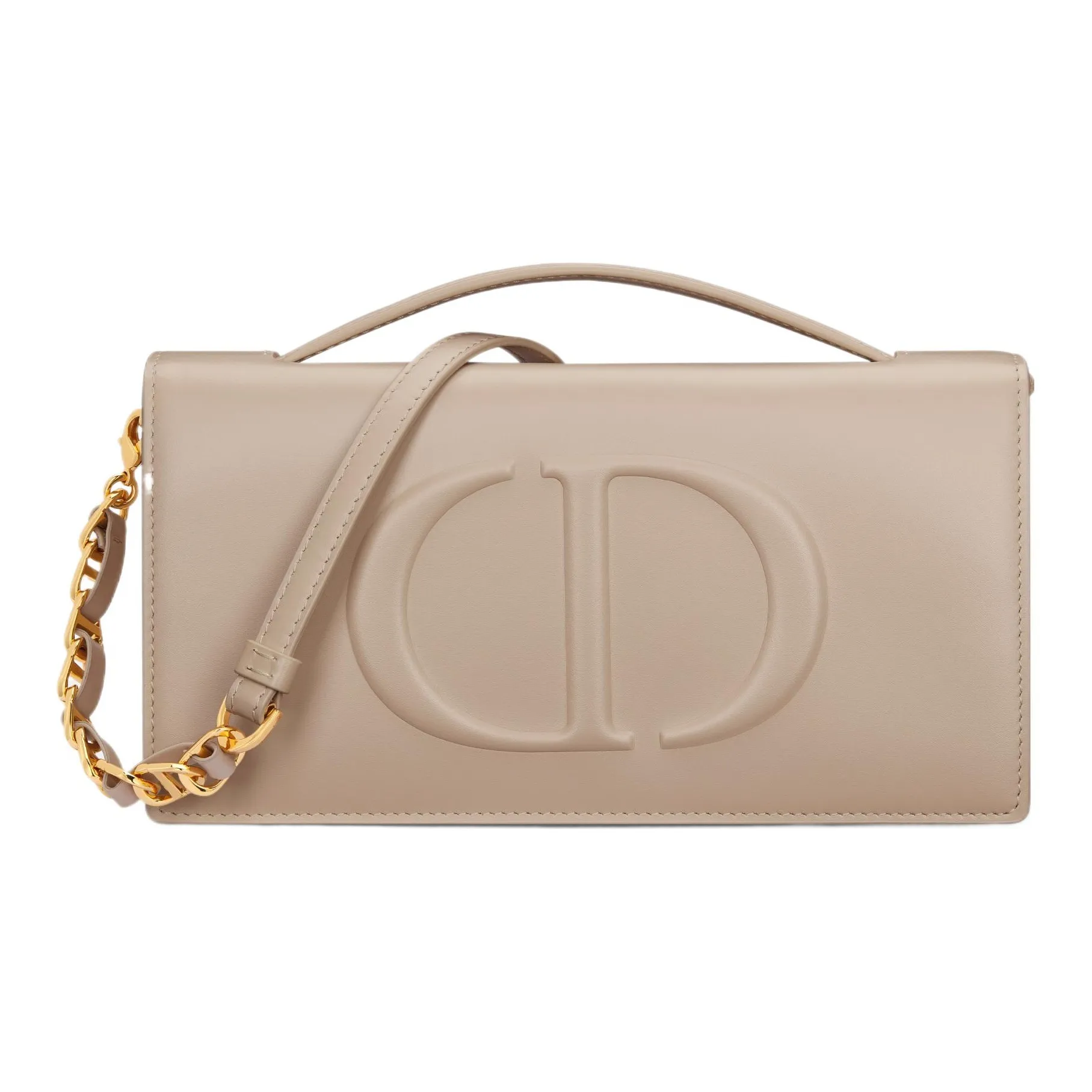 DIOR Cow Leather Shoulder Bag, Crossbody Bag Mini Women's Pink Beige