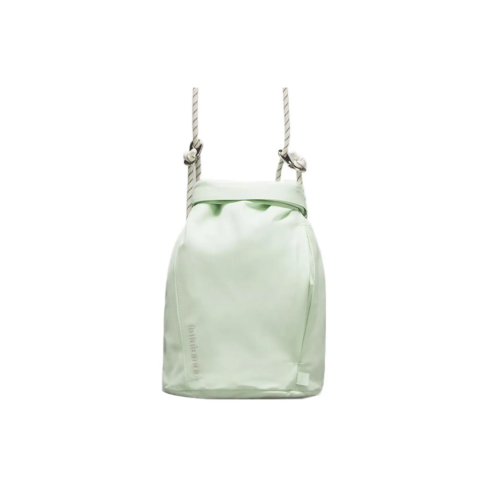 Lululemon leather Material Nylon Shoulder Bag Crossbody Bag Regular Unisex Large Head Lettuce Green White Opal