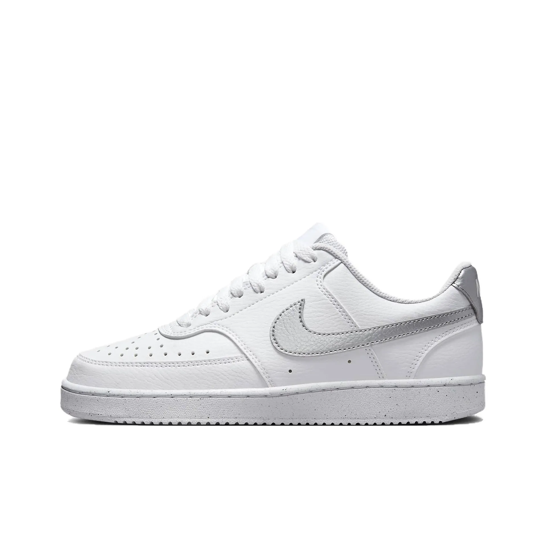 Nike Court Vision Low Next Nature White Metallic Silver Women's
