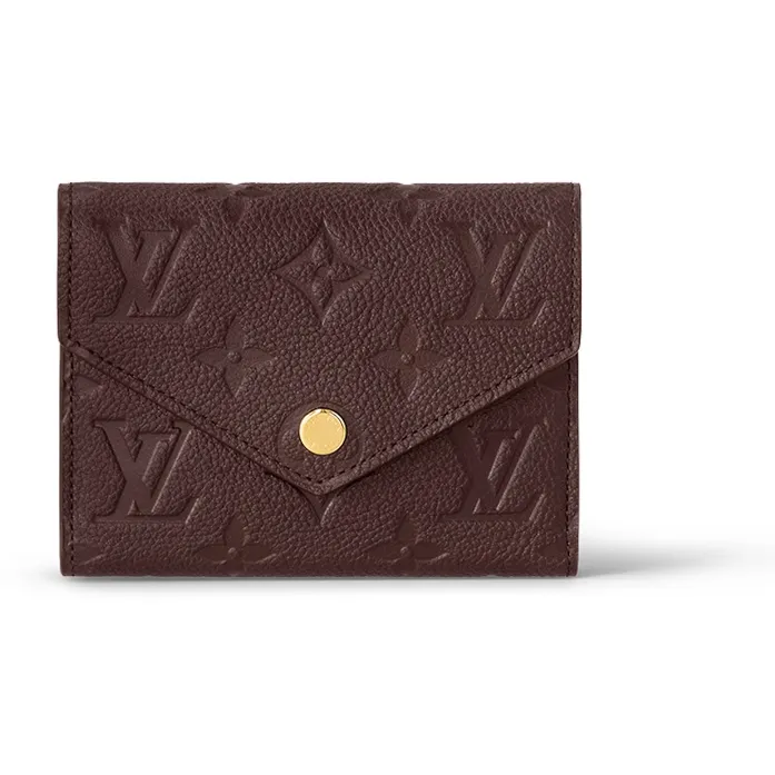 LOUIS VUITTON Victorine Leather Victoria Wallet Regular Women's Burgundy