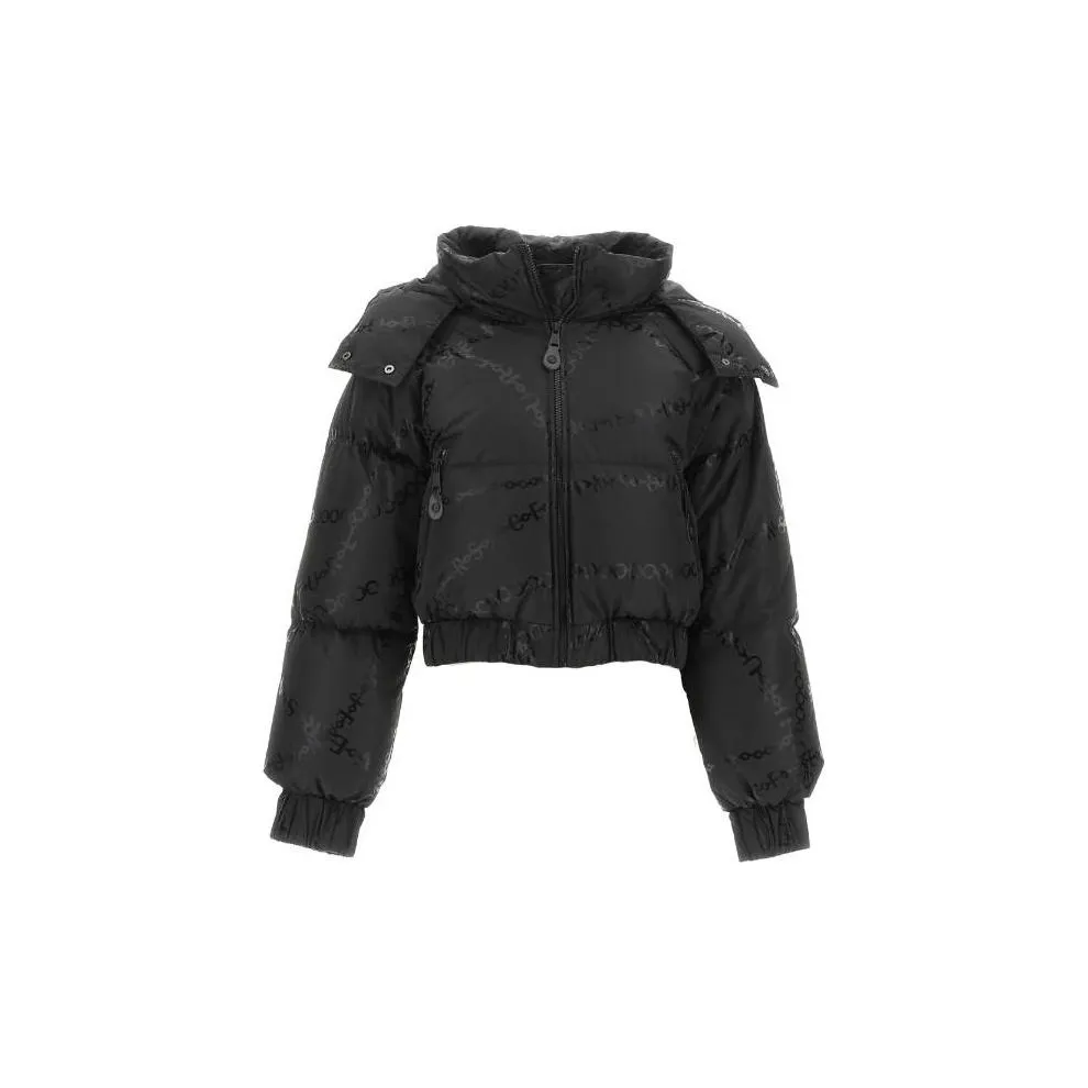 VERSACE JEANS COUTURE Logo print Cropped Puffer Jacket