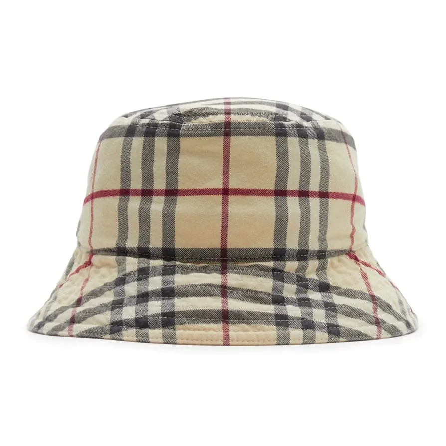 Burberry Vintage Check pattern Cotton Bucket Hat