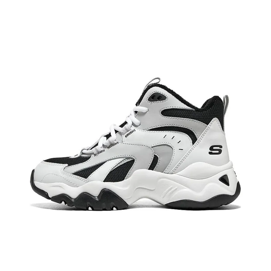 Skechers DLITES Износостойкие Высокие Повседневные Кроссовки Женские Белые Черные