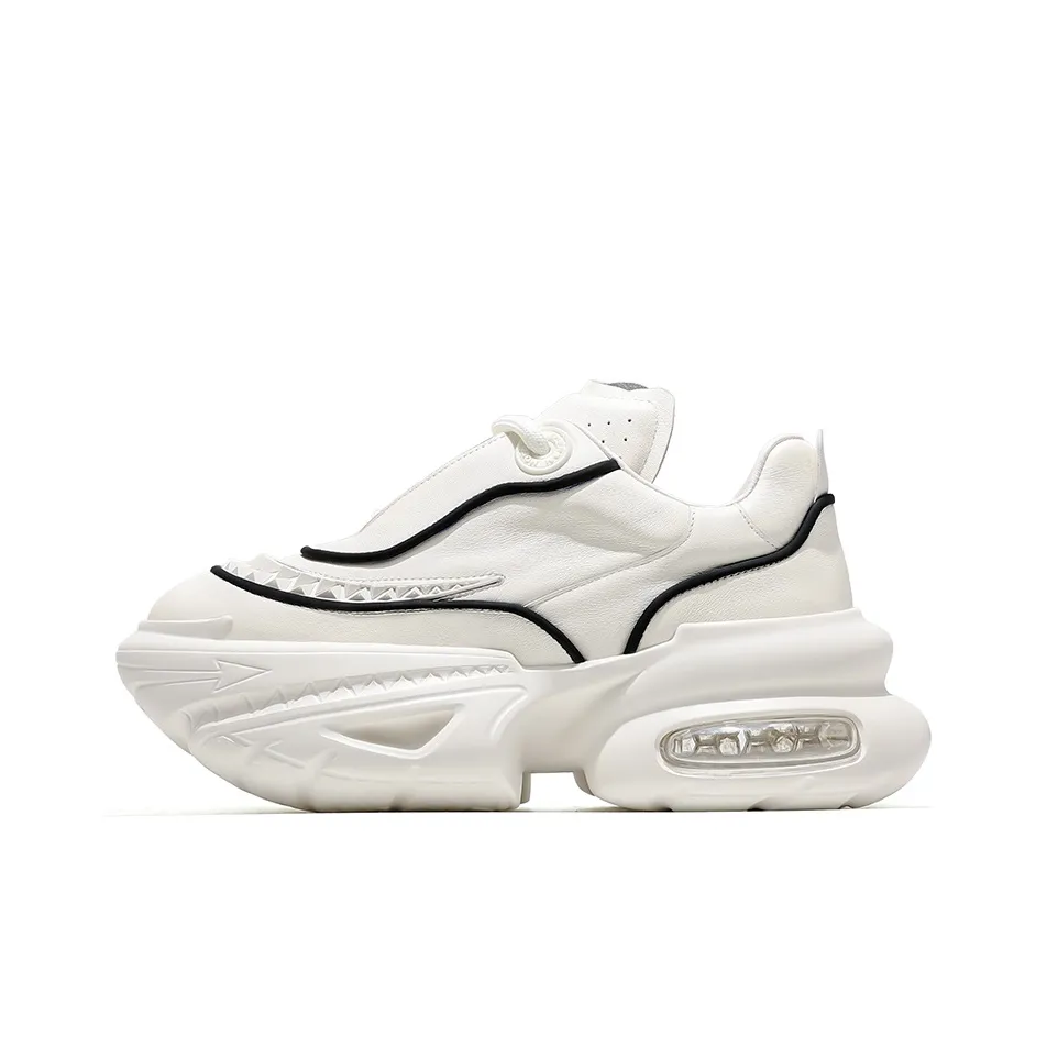 MOERBAI Chunky Sneakers Unisex Low Top White/Gray