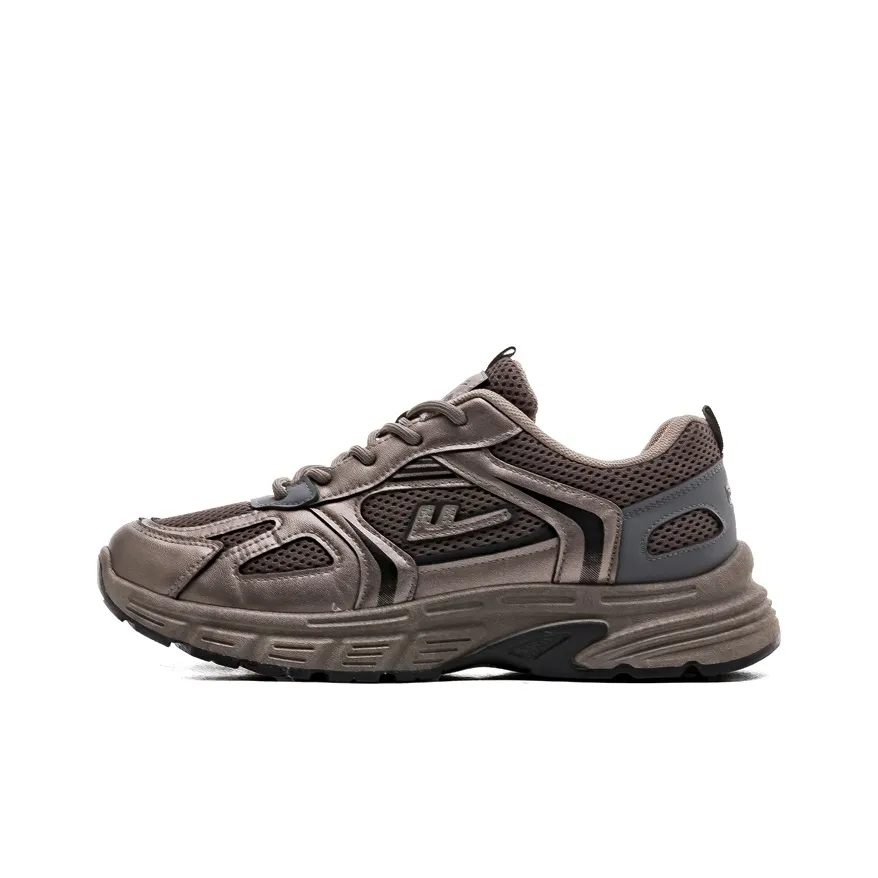Warrior Anti Slip And Wear Resistant Breathable Low Top Running Shoes Men's Bronzed Dark Gray