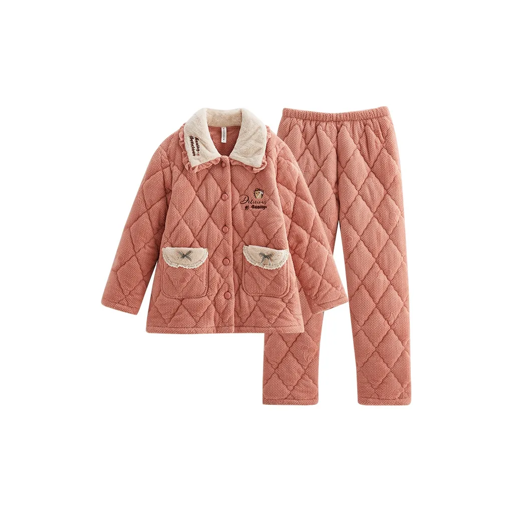 FENTENG Пижамный комплект женский Furong розовый чайный зеленый