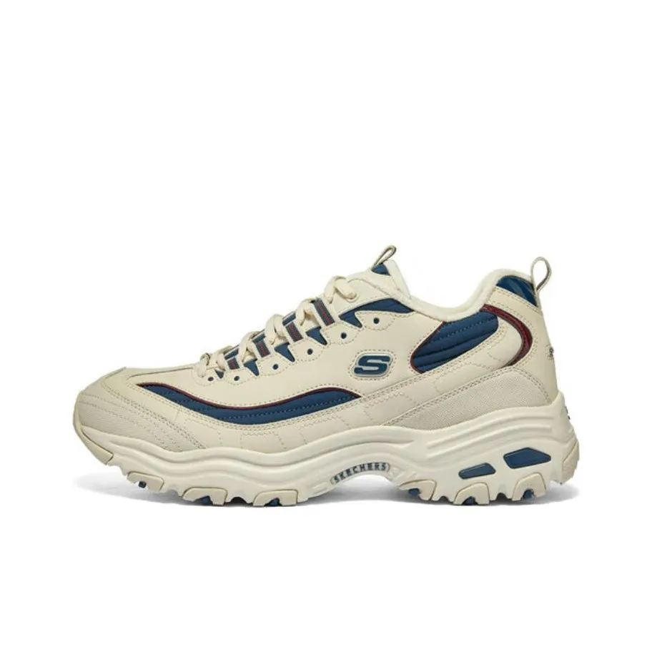 Skechers D'Lites Zip Along Shoes 'Beige Blue'