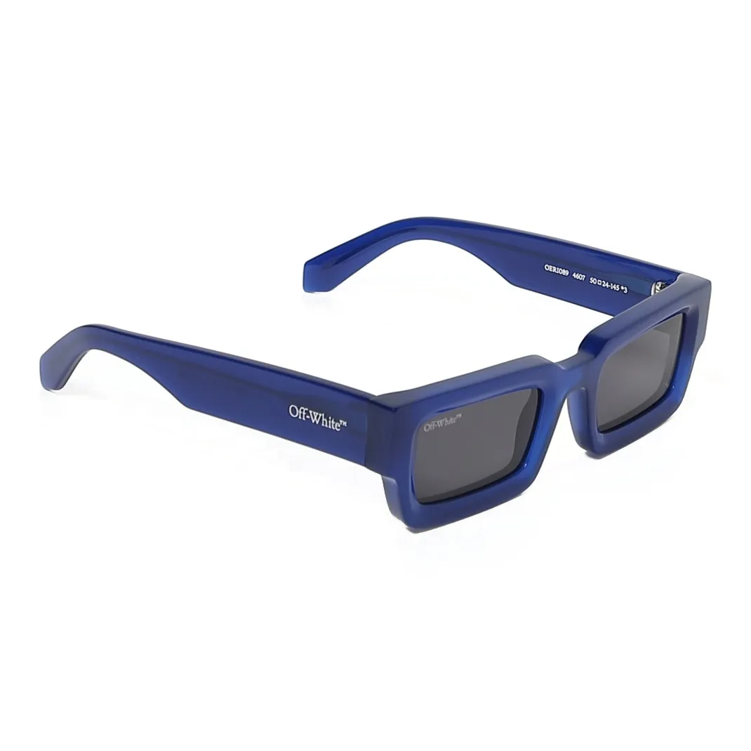 OFF WHITE Acetate Irregular Shape Sunglasses Unisex Blue