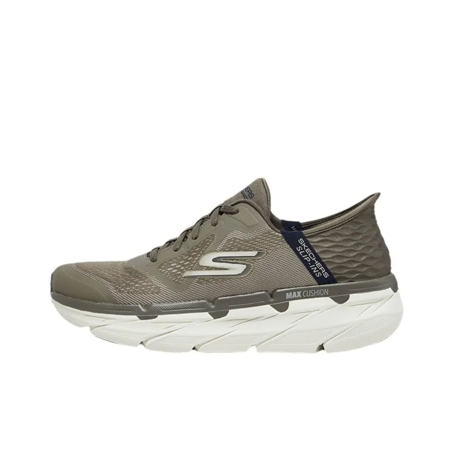 Skechers Max Cushioning Premier Shoes 'Tan Olive Green'