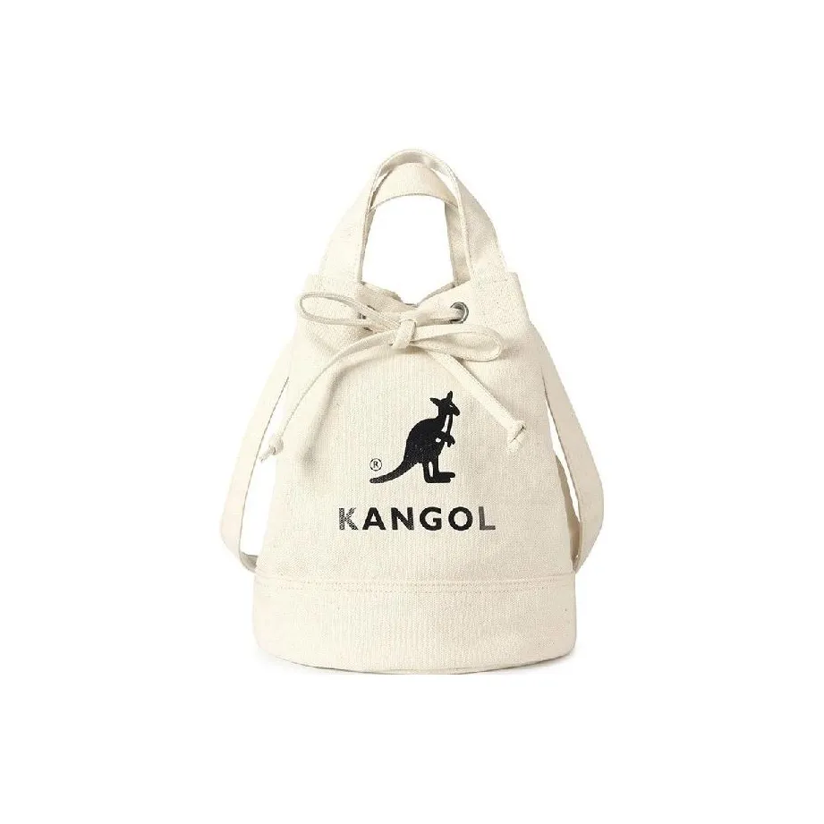 KANGOL Хлопок Ведрообразная Сумка Сумка через плечо Сумка Обычная Унисекс Экрю
