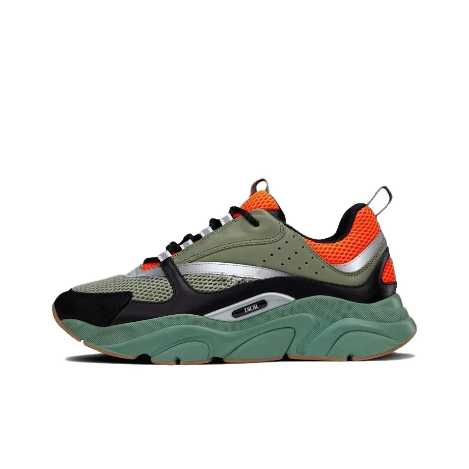 DIOR B22 Casual Shoes Men Low Top Dark Green