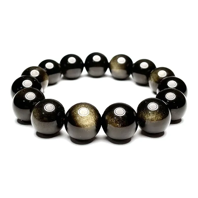 MOUNTAINS AND MANS Золотой SHEEN Обсидиан Браслеты Унисекс
