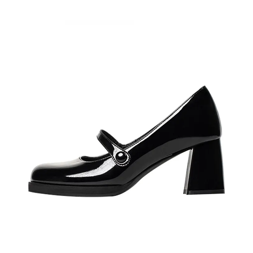 Wonderful Couple Грубый каблук Туфли Мэри Джейн 8 см Женские