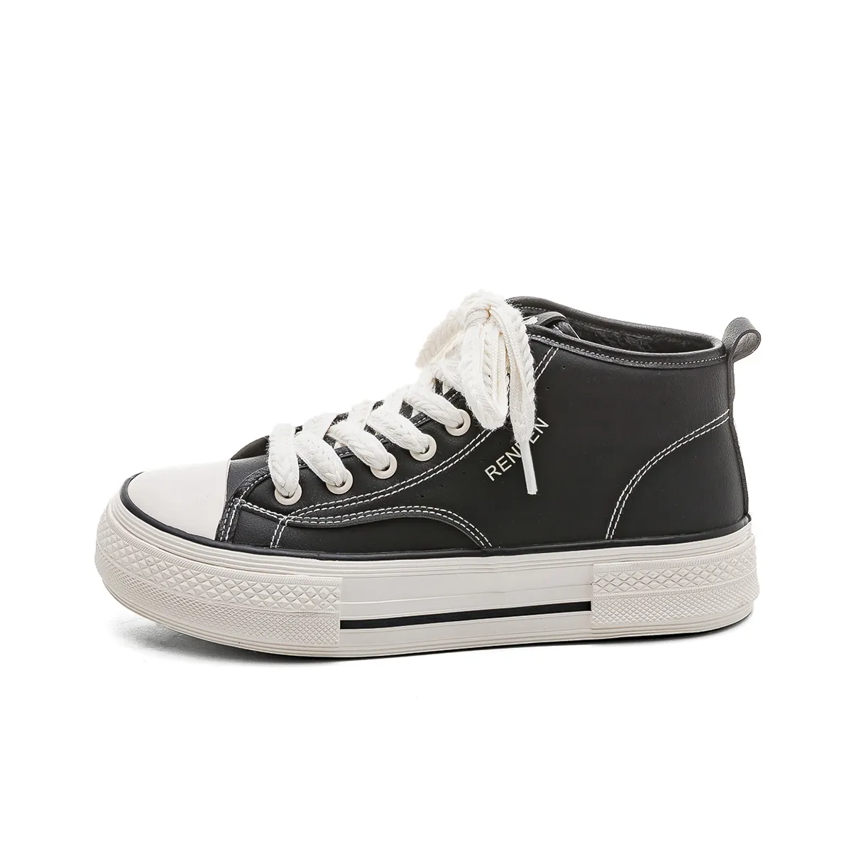 RENBEN Термический Slip-resistant Водонепроницаемый Амортизирующий Устойчивый к истиранию Высокий Топ Скейтборд Кроссовки Женские Черные