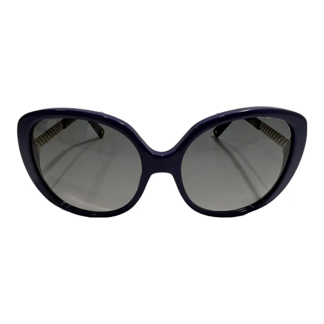 DIOR Metal Irregular Shape Sunglasses Unisex Blue