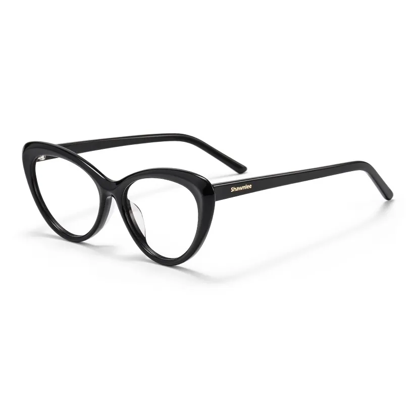 SHAWN LEE Пластина And Металл Кошачий глаз Оправы для очков Унисекс