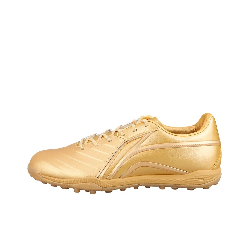 LiNing Jin TF Turf Artificial Ground Shock Absorbers Soccer Shoes Men's Antique Gold