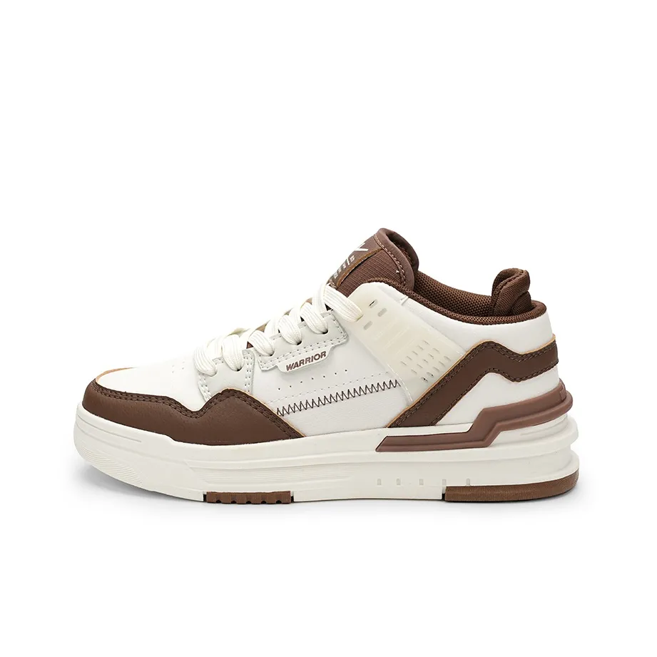 Warrior Heaven's Power, Advanced Puffy Shoes Low Top Skateboard Shoes Unisex Beige Brown