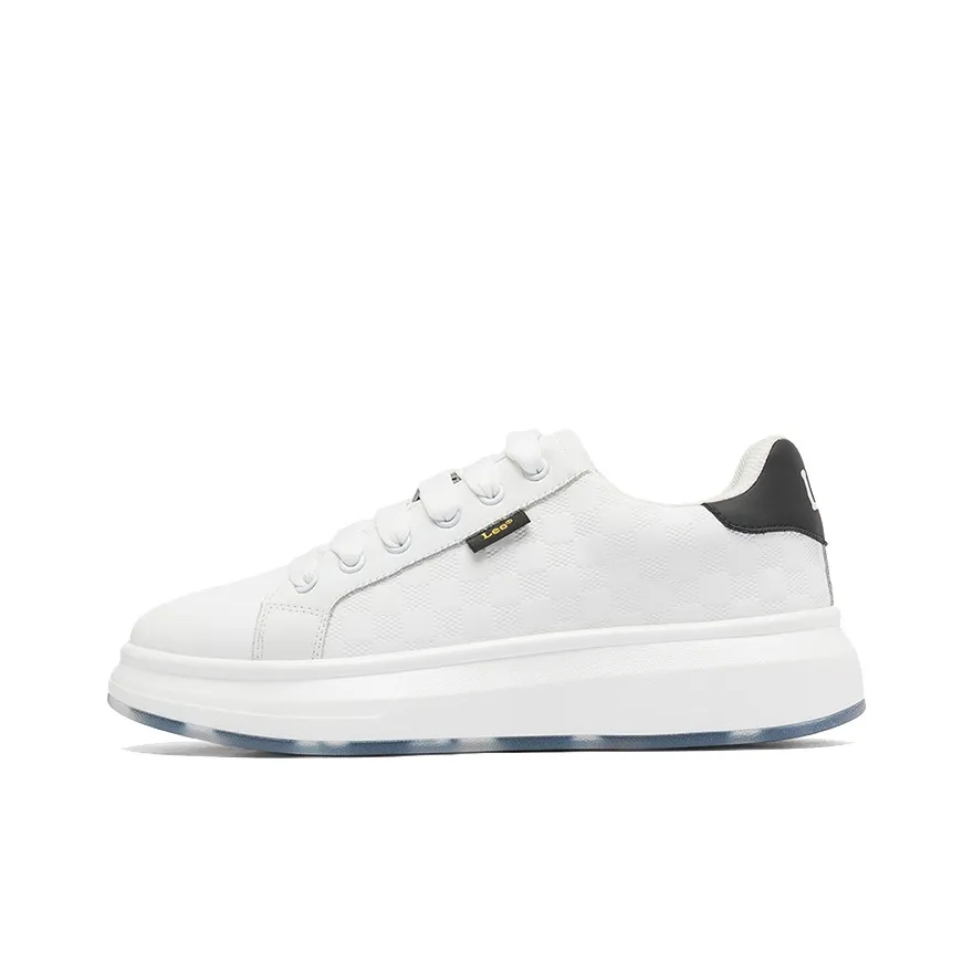 Lee Белый Кроссовки Lightweight Breathable визуально увеличивает рост Низкие Кроссовки для скейтбординга Унисекс