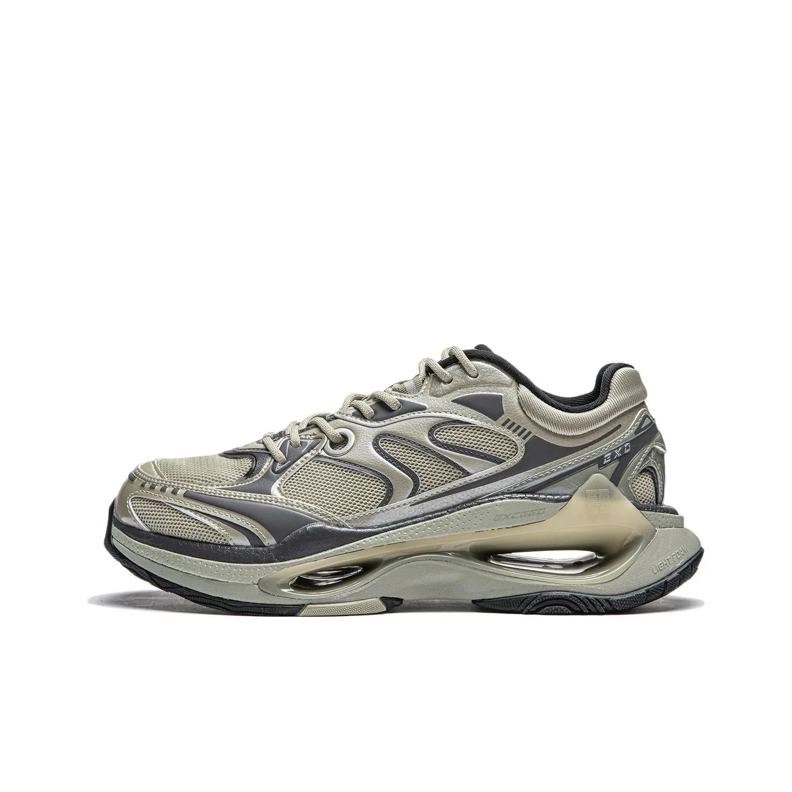 LiNing Beyond Infinity противоскользящий устойчивый к истиранию низкий топ кэжуал мужской известково-серый