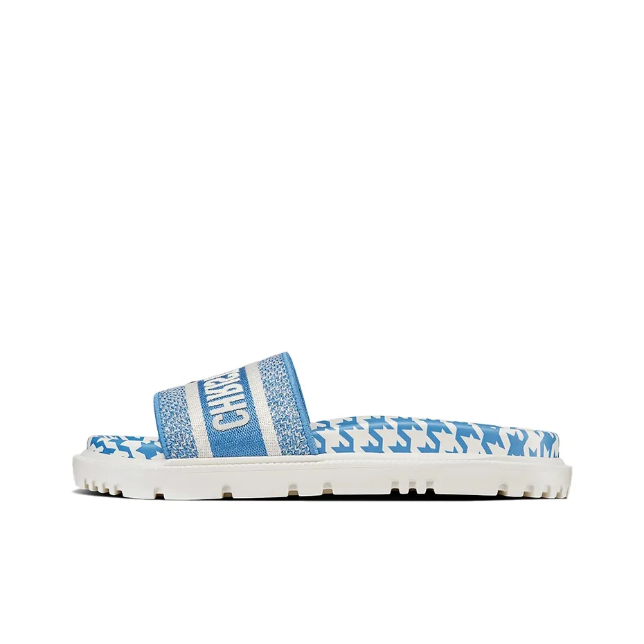 DIOR Women's DWay Slide 'Houndstooth - Corn Flower'