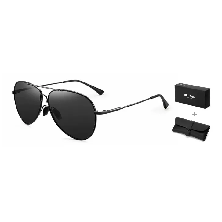 BERTHA Pure Titanium Aviator Sunglasses Unisex