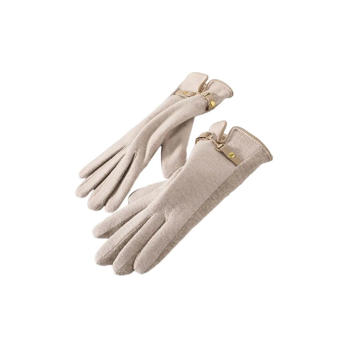 Youyoulan Wool Polyester Knit Gloves Women's