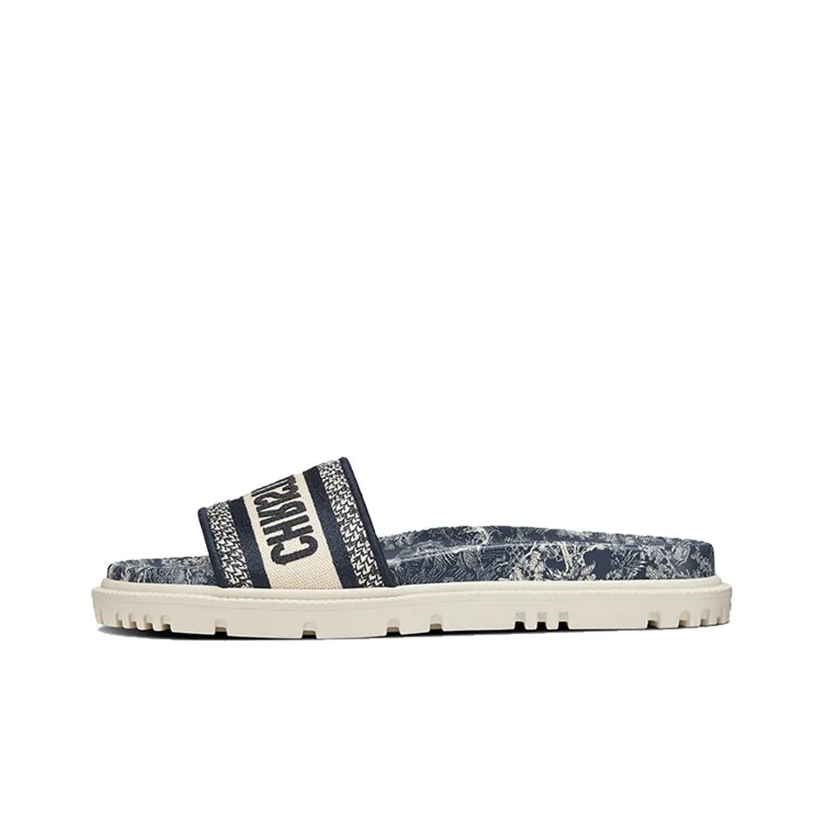 DIOR Dway Slides Deep Blue Women's