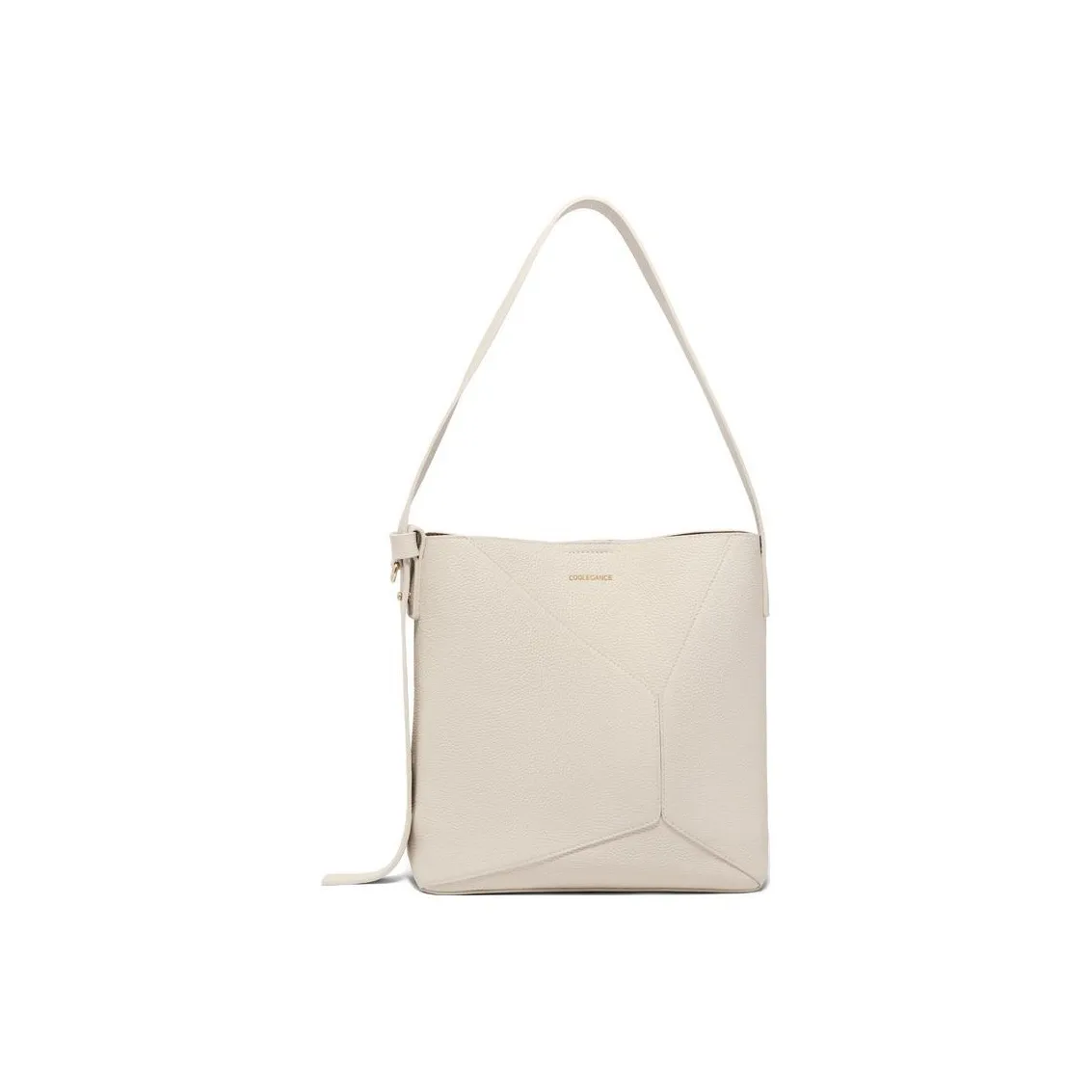 BELLE Натуральная кожа ведрообразная сумка на плечо женская экрю коричневый