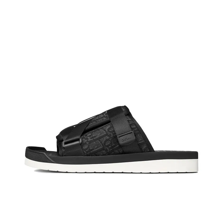 DIOR Alpha Flat Black Sandals 'Black'