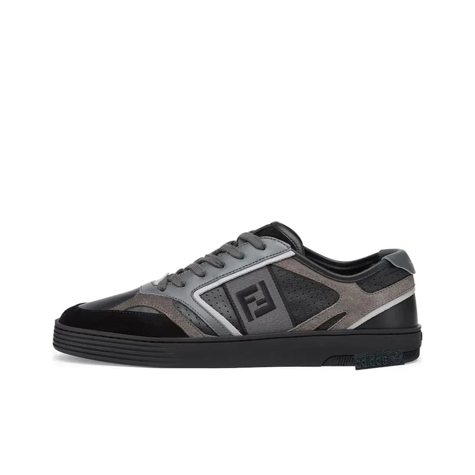 FENDI FF-embroidered Lace-up Sneakers