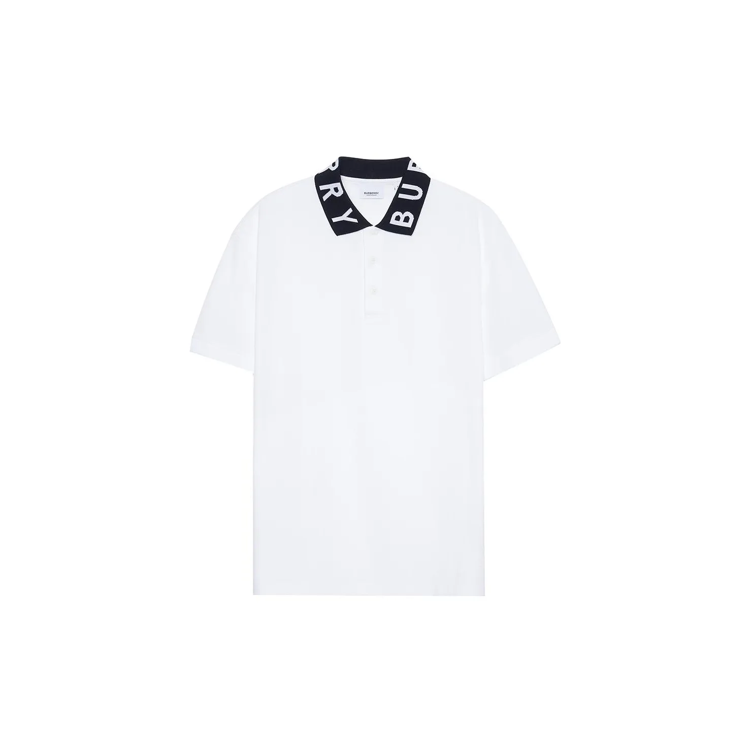 Burberry Ryland Collar Logo Polo White/Black