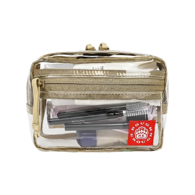 Rough Enough ПВХ Материал Косметичка для хранения Сумка для туалетных принадлежностей Мини Унисекс Хаки