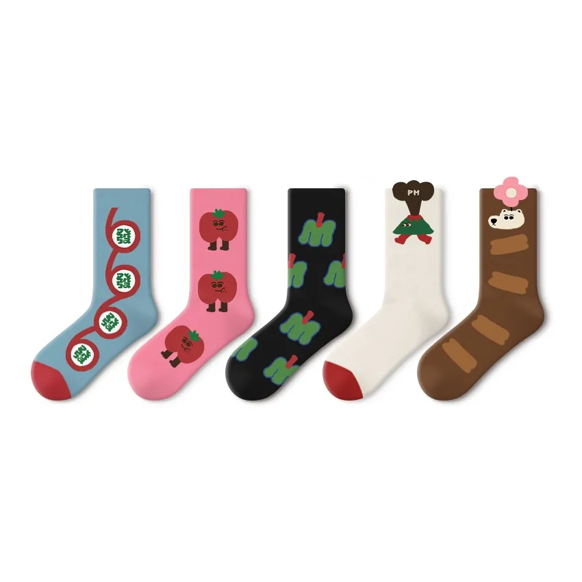Primeet Mid Calf Socks Women's 5 Pack