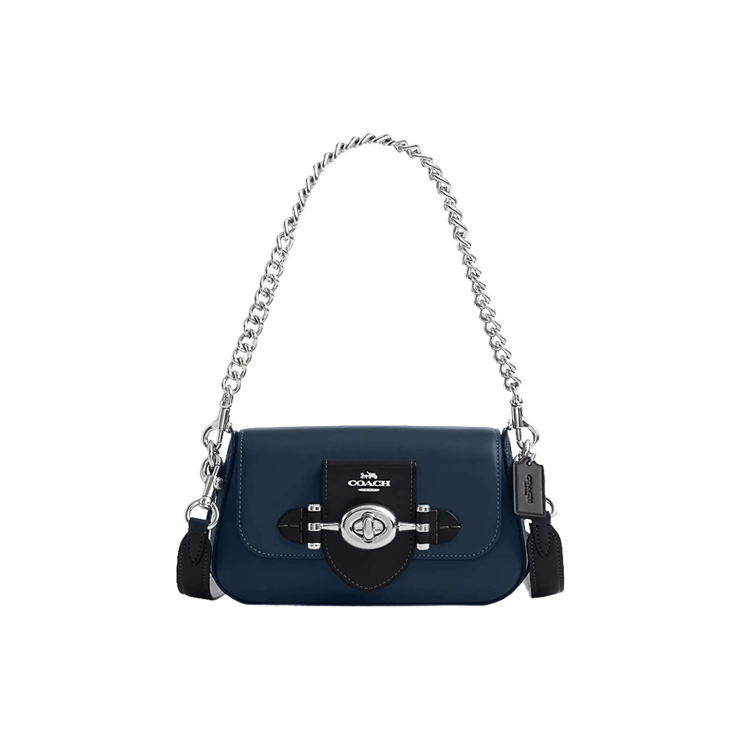 COACH Brie Телячья кожа Сумка через плечо Женская Синяя